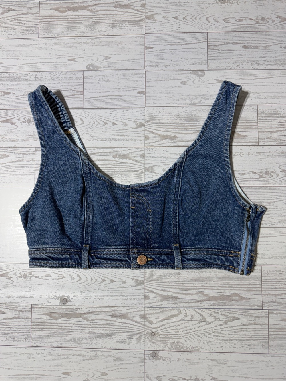 wild fable Dark Blue Denim Crop Tank